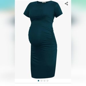 Teal Maternity Dress
